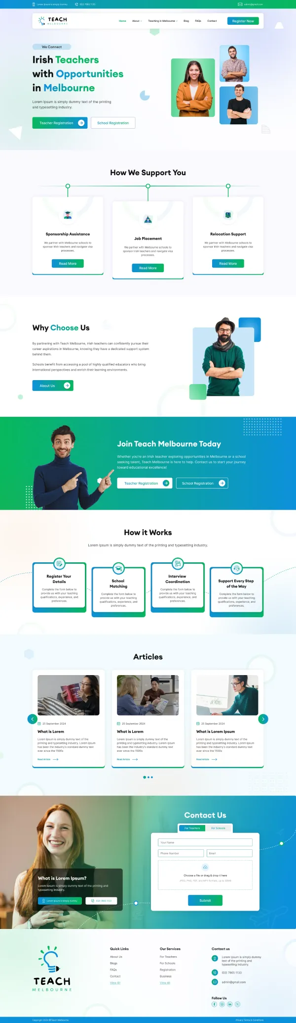 Teach Melbourne Website